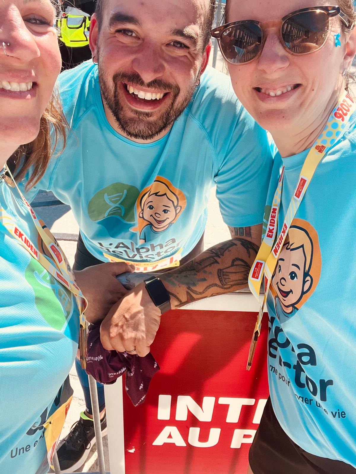 Soutien à Victor lors d'une course